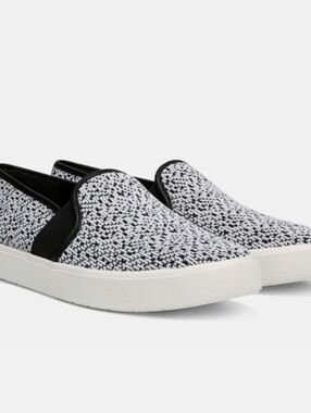 VINCE. PLATFORM SLIP-ON BLACK WHITE 6M